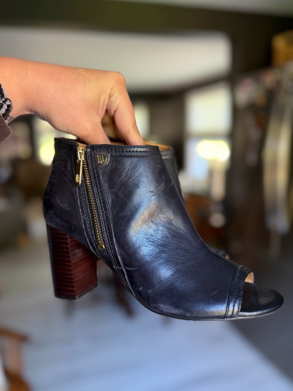 Tommy Hilfiger Peep Toe Heel Bootie